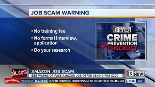 Watch out for fake Amazon job offer