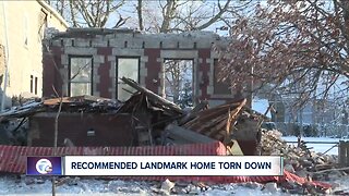 Recommended landmark home in Buffalo torn down