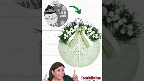 Dollar Tree Christmas Winter Ornament Sign High End DIY Tutorial 🎄