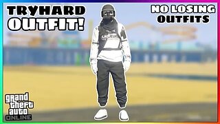 Easy Black Joggers Ripped White Shirt Glitch Tryhard Modded Outfit (No Transfer) (GTA Online)