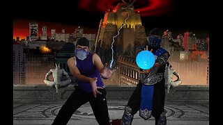 Rain🌧 and Subzero on the Roof of the Kondo in OutworldTemple using thier powers