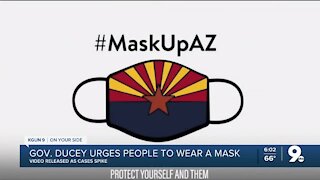 Gov. Ducey urges mask wearing