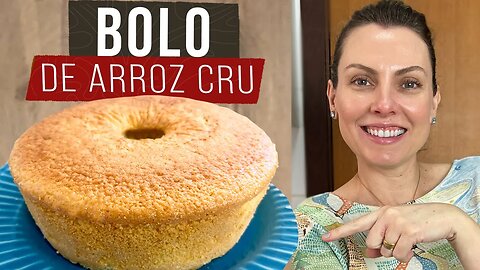 SEM GLÚTEN E SEM LACTOSE - BOLO DE ARROZ CRU O MAIS FOFINHO E GOSTOSO QUE JÁ PROVEI