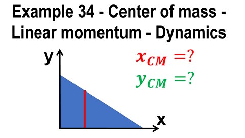 Example problem 34 - Center of mass - Linear momentum - Dynamics - Classical mechanics - Physics