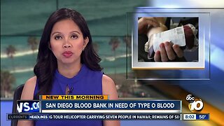 San Diego Blood Bank in need of type O blood