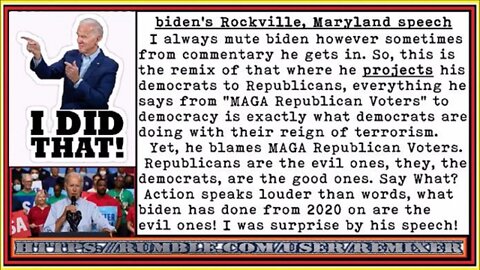 biden's Rockville, Maryland speech 2022