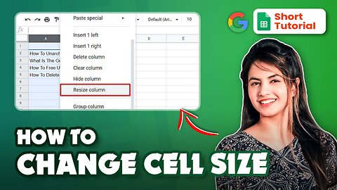 📊📐 ** How to change cell size in Google Sheets!** 🚀📏