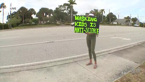Palm Beach County parents protest school district's mask policy