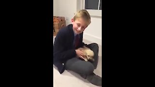 Kid receives surprise puppy after 5 years of waiting