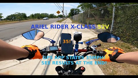 ARIEL RIDER X-CLASS 52V : 35MPH USING GPS APP : SEE RESULTS AT END : EBIKE RIDE ALONG (GOPRO HERO 9)