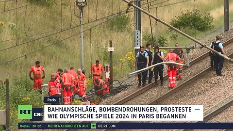 Bahnanschläge, Bombendrohungen, Proteste: Wie Olympische Spiele 2024 in Paris begannen