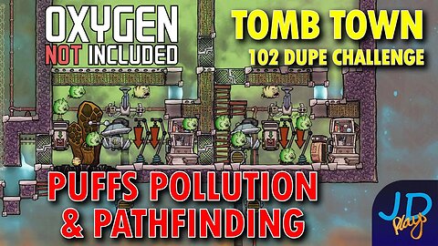 Puffs Pollution & Pathfinding ⚰️ Ep 43 💀 Oxygen Not Included TombTown 🪦 Survival Guide, Challenge