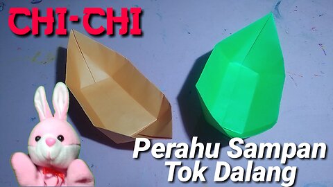 Cara mudah membuat perahu sampan || origami.