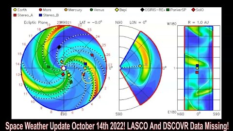 Space Weather Update October 14th 2022! LASCO And DSCOVR Data Missing!