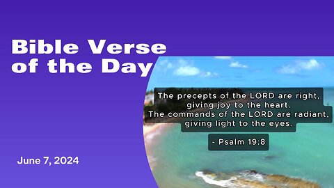 Bible Verse of the Day: June 7, 2024