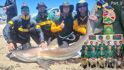 Fishing Namibia! Internationals practice days! Bronze Whaler and Sevengill Sharks! Victory!! Part. 2