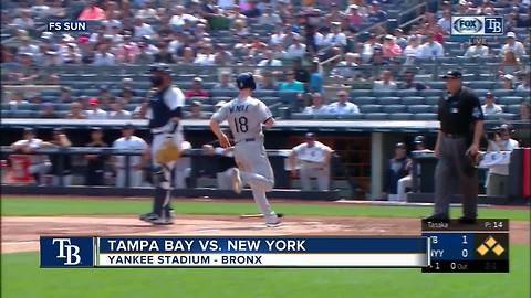 New York Yankees load bases in 9th inning, but Rays rookie pitcher Adam Kolarek escapes for 3-1 win