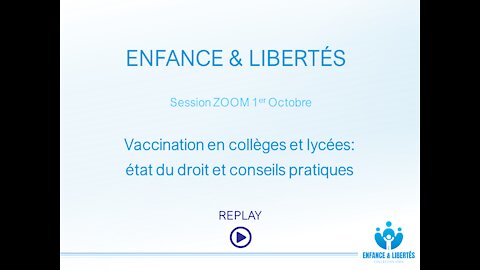 Zoom Enfance & Libertés 1er Octobre 2021