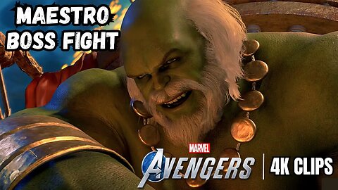 Hawkeye & The Avengers VS Maestro Boss Fight + Future Imperfect Ending | Marvel's Avengers 4K Clips