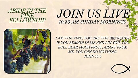 Abide in the Vine Sunday Service - 6-16-2024