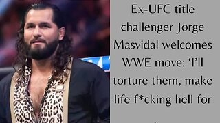 Jorge Masvidal Joins WWE: From UFC Title Challenger to Wrestling Superstar