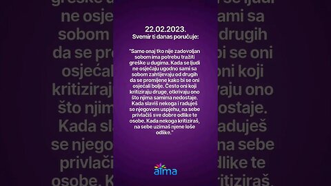 Poruka Svemira 22.02.2023. 💙