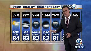 Latest Weather Forecast 6 p.m. Sunday