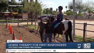 Free horse therapy for first responders