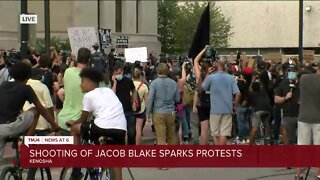 Protests continue over shooting of Jacob Blake Monday evening