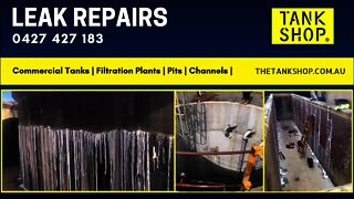 leaking concrete water tank repair process - this video shows how to repair leaking tanks.