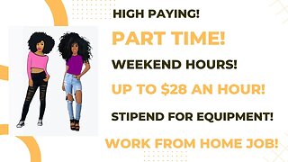 High Paying Part Time Work From Home Job Up To $28 An Hour No Degree Weekends WFH Jobs 2023