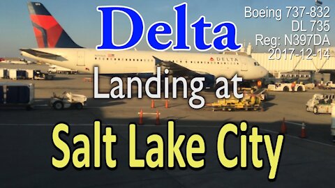 Delta flight DL735 Landing at Salt Lake City