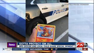 Bakersfield Police officer calms child through mutual love of Pokemon
