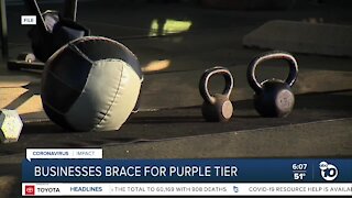 San Diego County businesses brace for move into purple tier