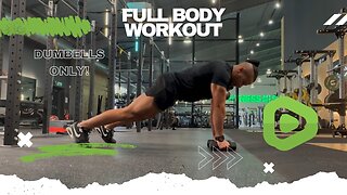 Full body workout with pair of dumbbells