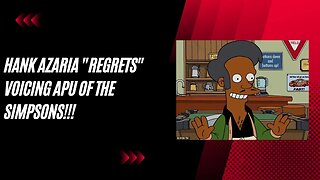 Apu's Shocking Secret: Why Hank Azaria Feels Remorse Now