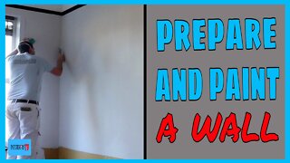 How to prep and paint a wall. Preparing and painting a wall.