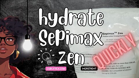 How to QUICKLY Hydrate Sepimax Zen to make a hair gel - DIY Beauty Ingredients