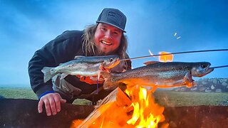 TROUT Fishing CAMPFIRE Catch & Cook ADVENTURE!