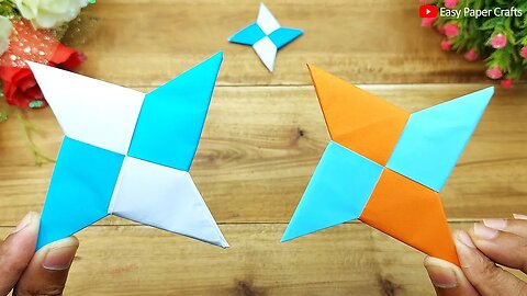 How to Make a Paper Ninja Star | Origami Ninja Star (Shuriken) Easy Paper Crafts Without Glue