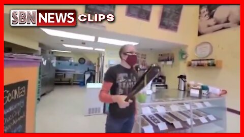 2 Women Over No Mask - Shop Attendant Pulls Out Baseball Bat & Almost Wears It - 4925