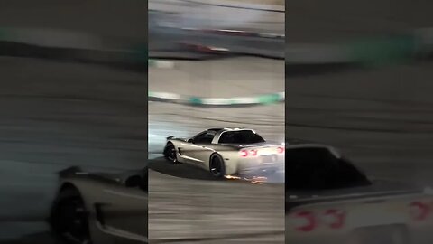 Tire sparks while drifting