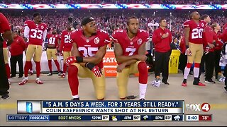 Kaepernick says he is still ready for the NFL