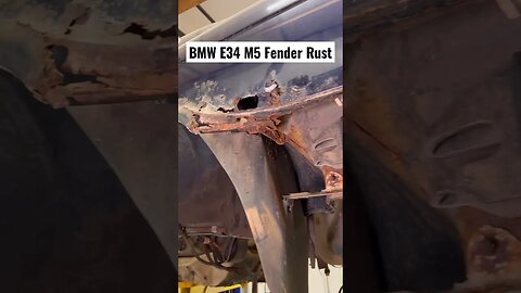 BMW E34 M5 Fender Rust #bmw #cars #bmwe34 #bmwm5 #diy #restoration #automotive #engine #mechanic