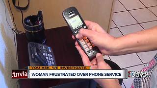 Woman frustrated by landline phone service outage in her area