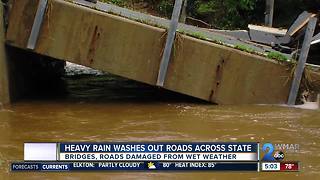 Bridge collapses in Baltimore County after heavy rains, high waters