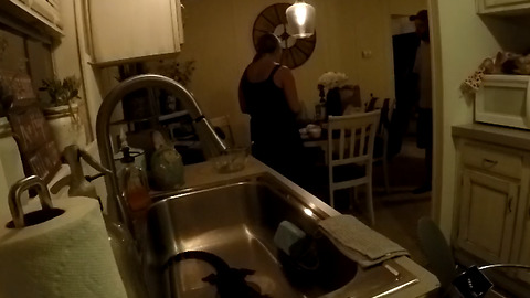 A Husband Pranks His Wife With A Giant Lizard