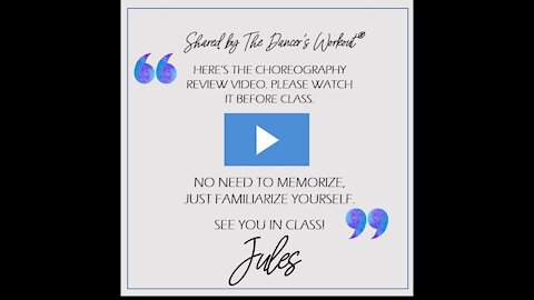 Choreography Review for The Dancer's Workout® masterclass, "Waves"