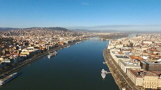 Scenic Budapest Drone Footage