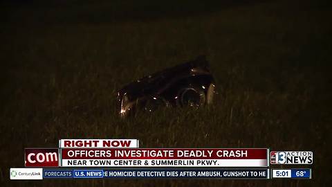 Crash kills 1 person in Summerlin | Breaking news